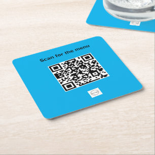 Custom Qr code restaurant bar menu promotion Paper Coaster