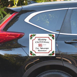 Custom QR Code Restaurant Merry Christmas Sticker