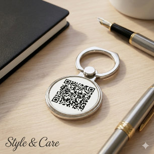 Custom QR Code Ring Stand for Branding & Gifts