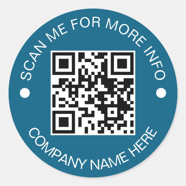 Custom QR Code Round Vinyl Waterproof Business Classic Round Sticker (Front)