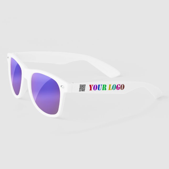 Custom QR Code Scan and Company Logo Sunglasses (Left)