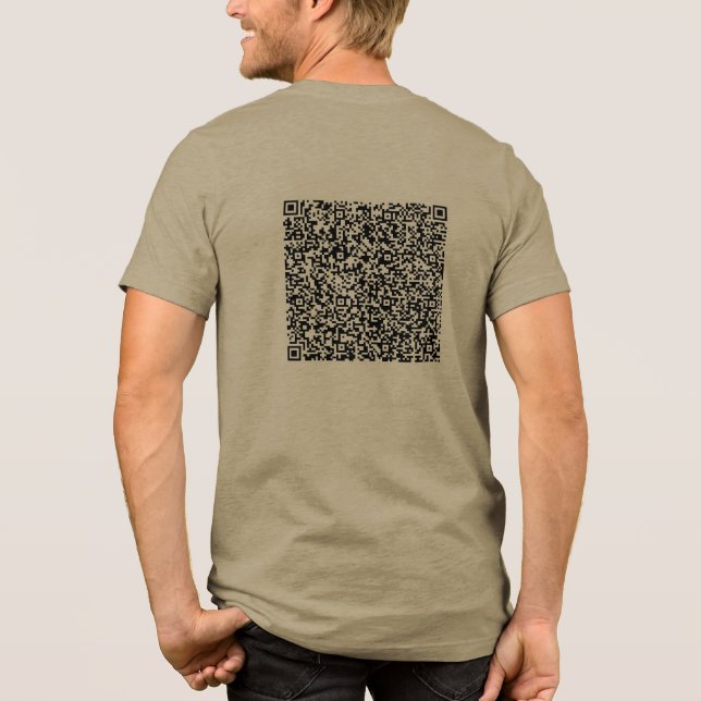 Custom QR Code Scan Design Your Own Personalized Tri-Blend Shirt (Back)