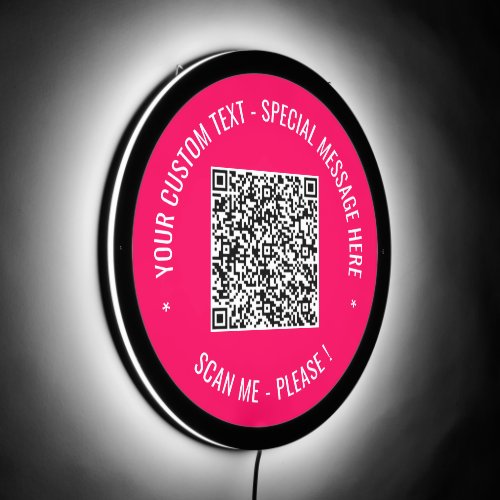 Custom QR Code Scan Info and Text _ Your Colors LED Sign