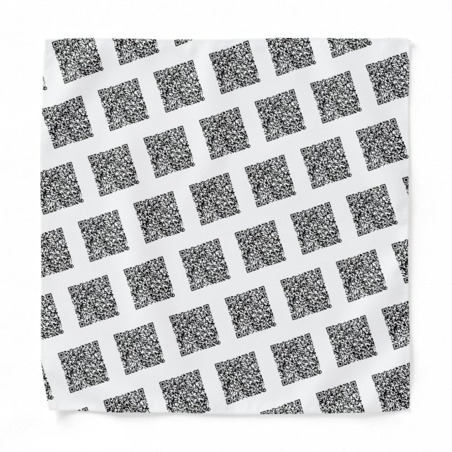 Custom QR Code Scan Info Bandana - Choose Colors (Front)