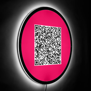 Custom QR Code Scan Info LED Sign - Choose Colors