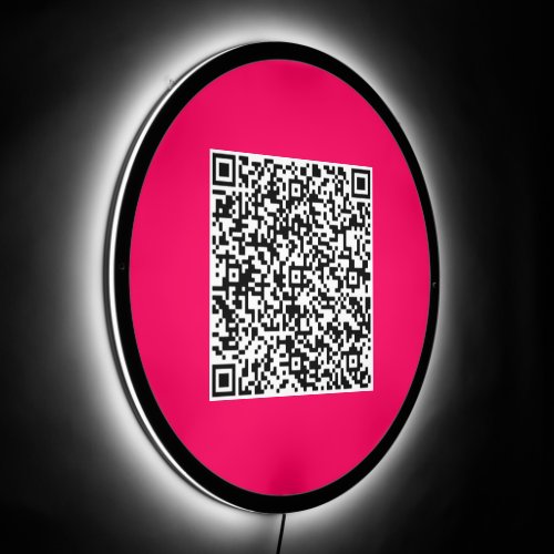 Custom QR Code Scan Info LED Sign _ Choose Colors