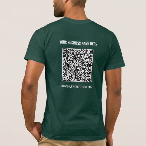 Custom QR Code Scan Info Name Website T_Shirt