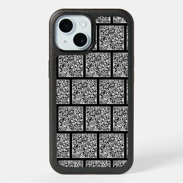 Custom QR Code Scan Info Personalized iPhone Case (Back)