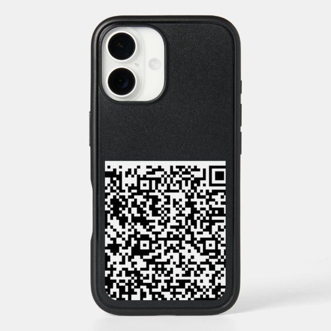 Custom QR Code Scan Info Personalized iPhone Case (Back)