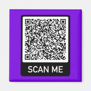 Custom QR Code Scan Info Personalized Magnet Gift