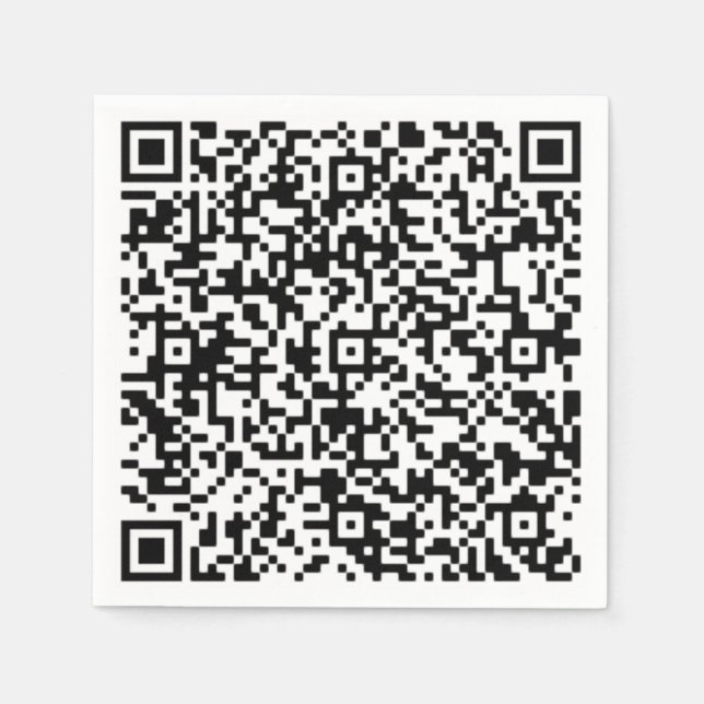 Custom QR Code Scan Info Personalized Napkins (Front)