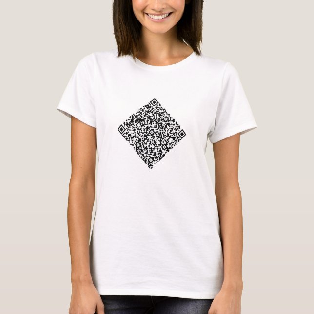 Custom QR Code Scan Info Personalized T-Shirt (Front)