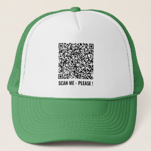 Custom QR Code Scan Info Personalized Trucker Hat