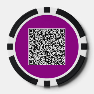 Custom QR Code Scan Info Poker Chips Choose Colors