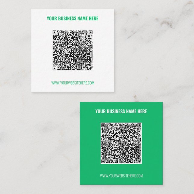 Custom QR Code Scan Info Promotional Business Card (Front/Back)