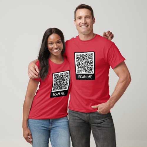 Custom QR Code Scan Info T_Shirt Funny Gift