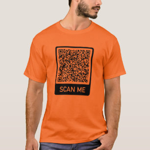 Custom QR Code Scan Info T-Shirt Gift Personalized