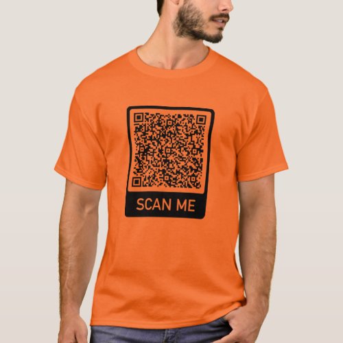 Custom QR Code Scan Info T_Shirt Gift Personalized