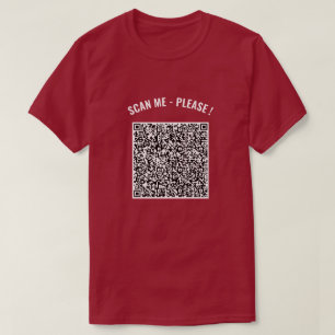 Custom QR Code Scan Info T-Shirt Personalized