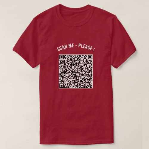 Custom QR Code Scan Info T_Shirt Personalized