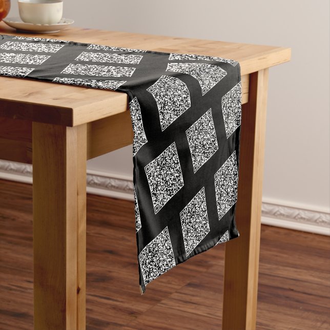 Custom QR Code Scan Info Table Runner Choose Color (In Situ)