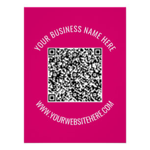Custom QR Code Scan Info Text and Colors Poster