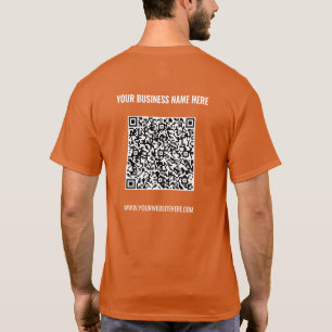 Custom QR Code Scan Info Text Business T-Shirt