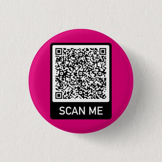 Custom QR Code Scan Info Text Button Your Colors (Front)