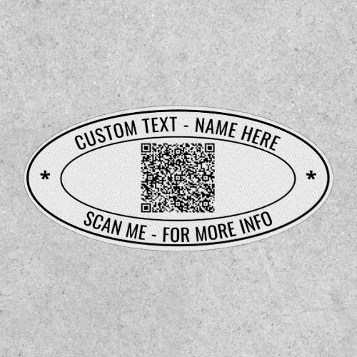 Custom QR Code Scan Info Text Patch _ Your Colors