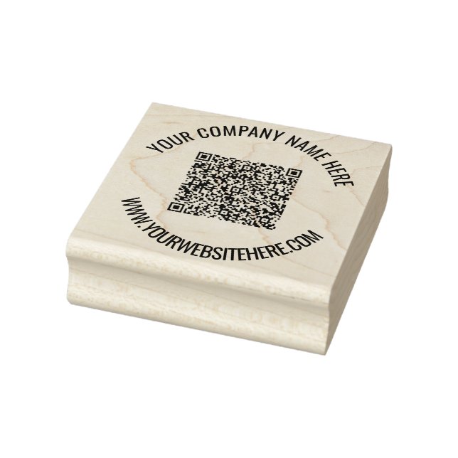 Custom QR Code Scan Info Text Personalized Stamp (Stamp)