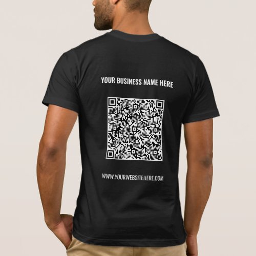 Custom QR Code Scan Info Text T_Shirt Choose Color