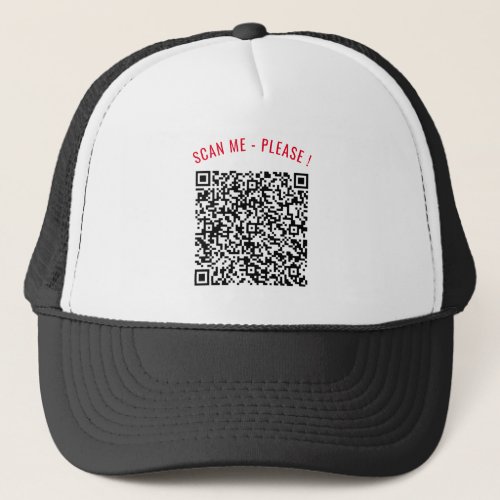 Custom QR Code Scan Info Your Business Trucker Hat