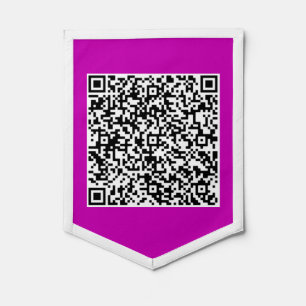 Custom QR Code Scan Info Your Colors Pennant Gift