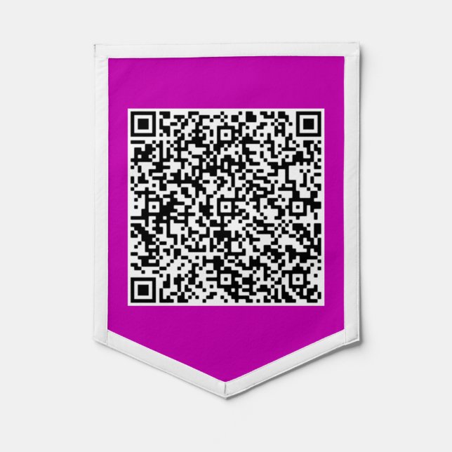 Custom QR Code Scan Info Your Colors Pennant Gift (Front)