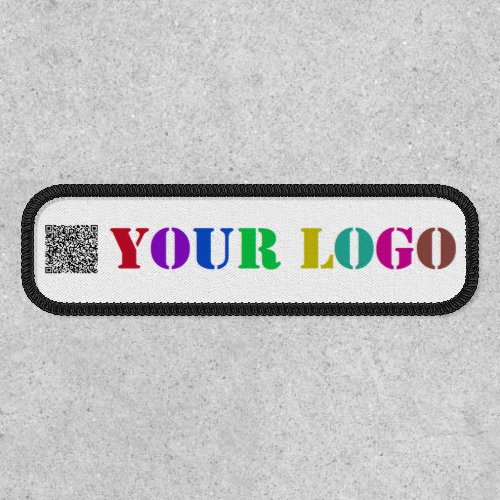 Custom QR Code Scan Info Your Company Logo Patch