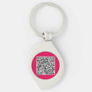 Custom Qr Code Scan Info Your Modern Gift Keychain at Zazzle