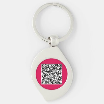 Custom Qr Code Scan Info Your Modern Gift Keychain by Migned at Zazzle