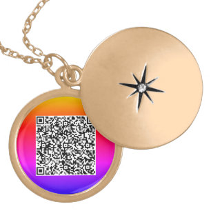 Custom QR Code Scan Info Your Modern Necklace Gift