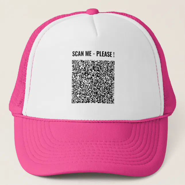 Custom QR Code Scan Info Your Personalized Hat | Zazzle