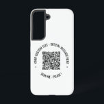 Custom QR Code Scan Info Your Text and Colors Samsung Galaxy S22 Case<br><div class="desc">Custom Colors and Font - Your Special QR Code Info and Custom Text Personalized Modern Gift - Add Your QR Code - Image or Logo - photo / Text - Name or other info / message - Resize and Move or Remove / Add Elements - Image / Text with Customization...</div>