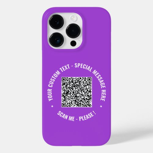 Custom QR Code Scan Info Your Text iPhone Case