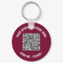 Custom QR Code Scan Info Your Text Keychain Gift