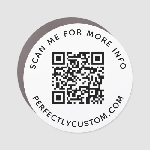 Custom QR code Scan me for more info custom text Car Magnet