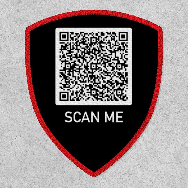 Custom QR Code Scan Me Info Patch Personalized (Front)
