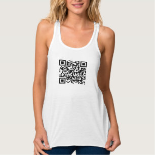 Custom QR Code Scan Me Womens Front & Back Print Tank Top
