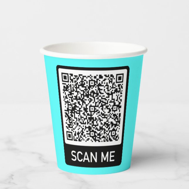 Custom QR Code Scan Personalized Your Paper Cups (Front)