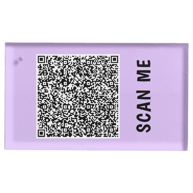 Custom QR Code Scan Place Card Holder Template (Front)