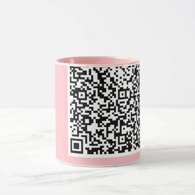 Custom QR Code Scan Your Funny Coffee Mug (Center)