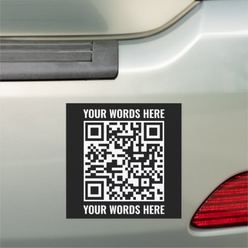 Custom QR Code Scannable Business Small Business Car Magnet