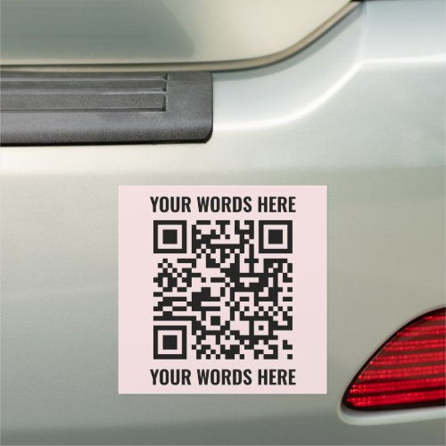 Custom QR Code Scannable Business Small Business Car Magnet